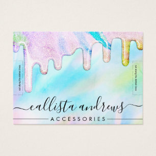 Cartes De Visite Bracelet Parties scintillant Holographique Sea Gre