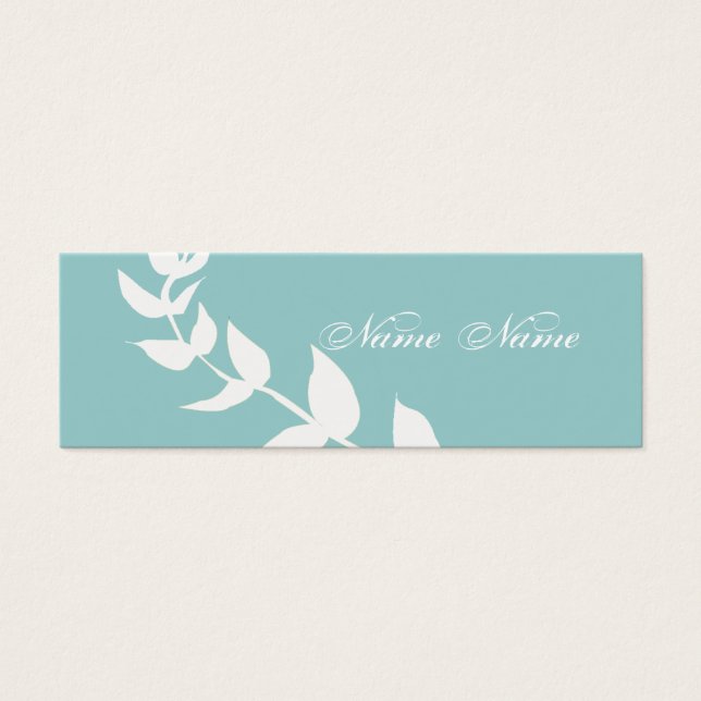 Cartes De Visite Branches blanches de la forêt minimale d'arbres na (Devant)