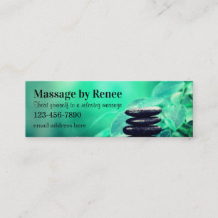 Cartes de visite branchés de massage double face