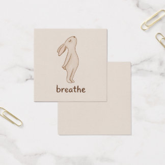 Cartes De Visite Breathe Bunny Mini Affirmation Card