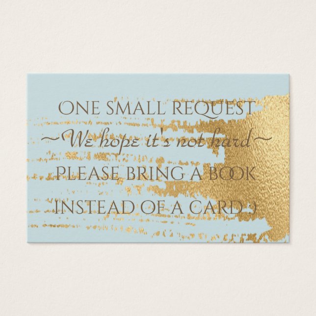 Cartes De Visite BringABook "Classic GoldB" Insérer carte/Personnal (Devant)