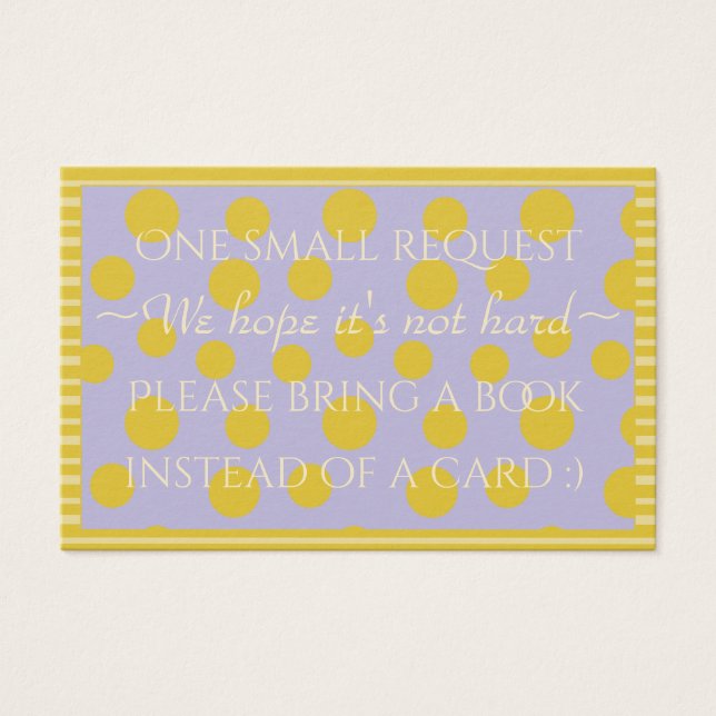 Cartes De Visite BringABook "Gold/Lavender" Insérer carte/Personnal (Devant)