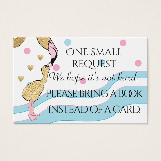 Cartes De Visite BringABook "Maman Flamant rose" Insérer carte/Pers (Devant)