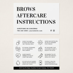 Cartes De Visite Brosses modernes - Fiche d'instructions sur le sou