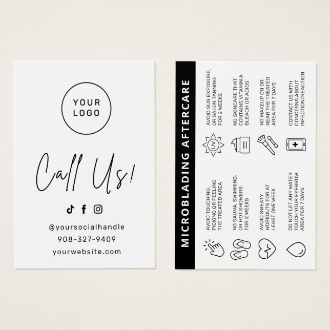 Cartes De Visite Brosses roses - Fiche d'instructions sur le souffl (Devant & derrière)