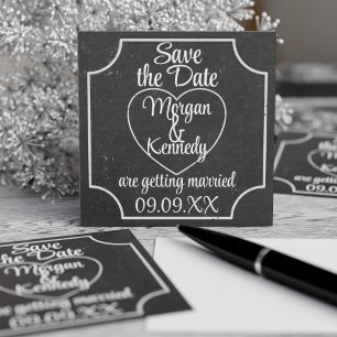 Cartes De Visite Budget Chalkboard Wedding Enregistrer Le Pack Date