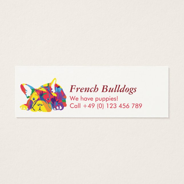 Cartes De Visite Bulldogs français (Dos)