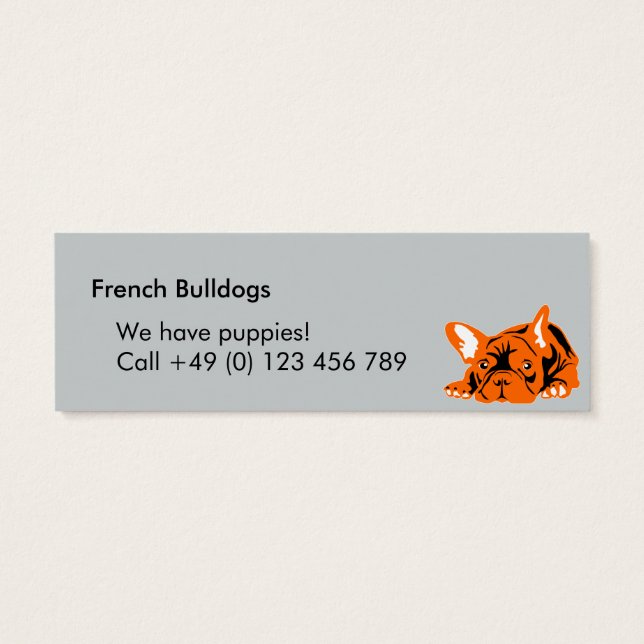 Cartes De Visite Bulldogs français (Dos)