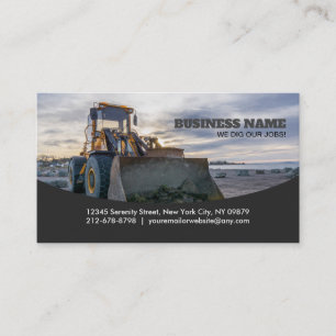 Cartes de visite Bulldozer personnalisables