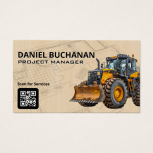 Cartes De Visite Bulldozer   Véhicule lourd   Construction