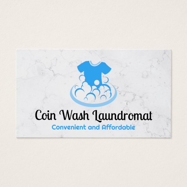 Cartes De Visite Bulles de chemise et de savon | Lave-linge (Devant)