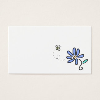 Cartes De Visite Bumble Bee and Blue Flower