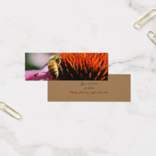 Cartes De Visite Bumble Bee On Echinacea Flower Mini Signet