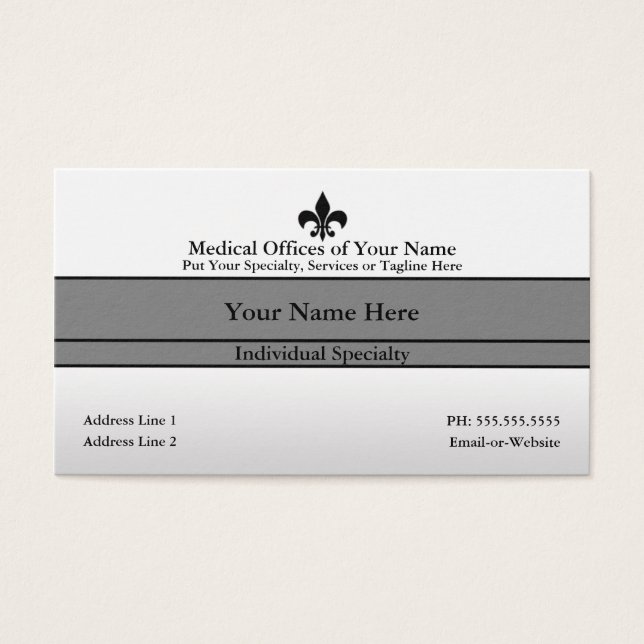 Cartes De Visite bureau médical (Devant)