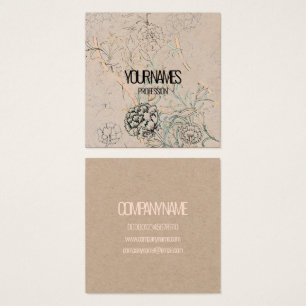 CARTES DE VISITE BUSINESS CARD : WILLIAM MORRIS : WILD TULIP