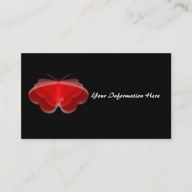 Cartes de visite Butterfly Hearts (Devant)