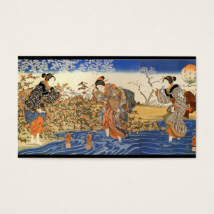 Cartes De Visite C. de peinture japonais 1800's