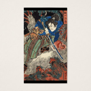 Cartes De Visite C. de peinture japonais samouraï 1800's
