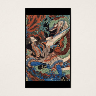 Cartes De Visite C. de peinture japonais samouraï 1800's
