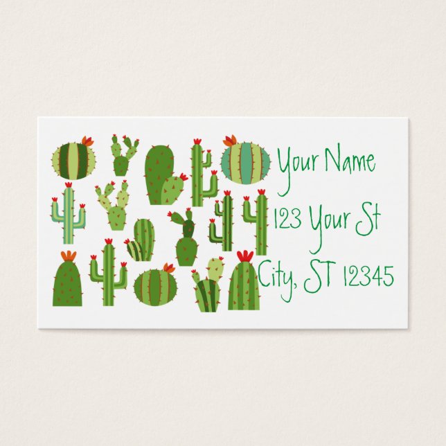 Cartes De Visite Cactus à fleurs rouges agrafés Plantes Thunder_Cov (Devant)