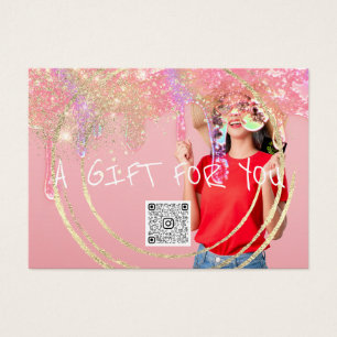 Cartes De Visite Cadeau de certificat clous de maquillage rose Déch