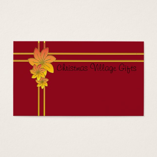 Cartes De Visite Cadeau de fleurs (Devant)