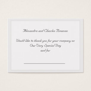 Cartes De Visite Cadeau Mariage Merci