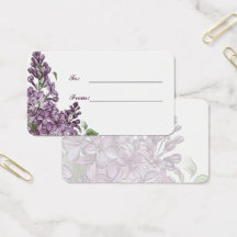Cadeau personnalisé floral lilas minimaliste à de