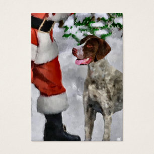 Cartes De Visite Cadeaux allemands de Noël d'indicateur aux cheveu