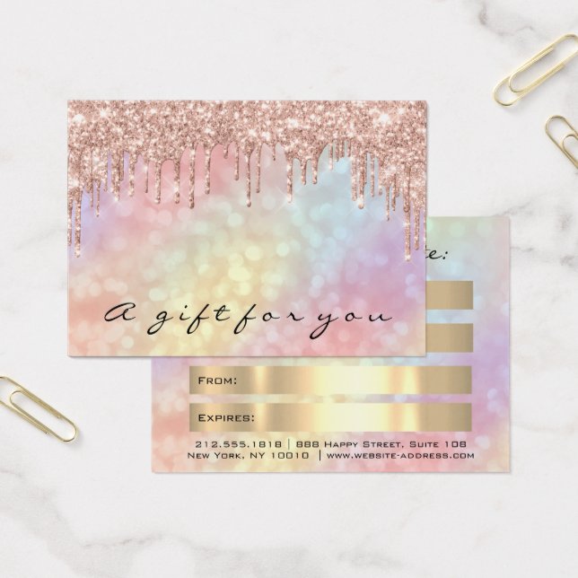 Cartes De Visite Cadeaux de certificat Drift maquillage holographiq (Bureau)
