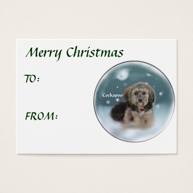 Cartes De Visite Cadeaux de Noël Cockapoo (Devant)