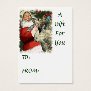 Cartes De Visite Cadeaux de Noël irlandais Wolfhound