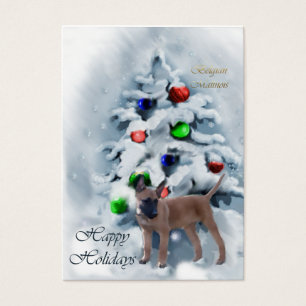 Cartes De Visite Cadeaux de Noël Malinois belge