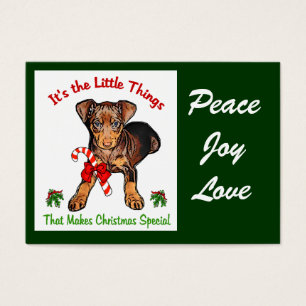 Cartes De Visite Cadeaux de Noël Miniature Pinscher