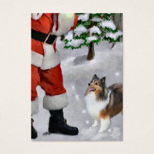 Cartes De Visite Cadeaux de Noël pour Shetland Sheepdog Sheltie