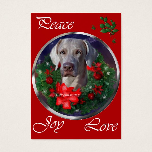 Cartes De Visite Cadeaux de Noël Weimaraner (Devant)