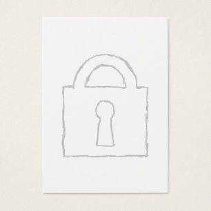 Cartes De Visite Cadenas. Top secret ou icône de sécurité