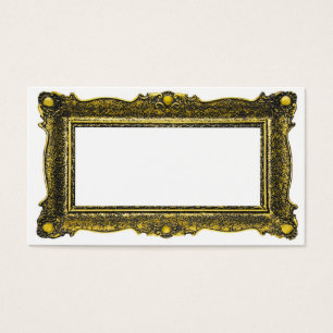 Cartes De Visite Cadre de tableau antique d'or