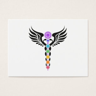 Cartes De Visite Caduceus - Serpent ailé - Kundalini - 7 chakras