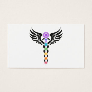 Cartes De Visite Caduceus - Serpent ailé - Kundalini - 7 chakras