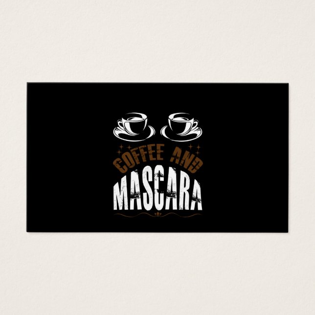 Cartes De Visite Café Art Café Et Mascara (Devant)