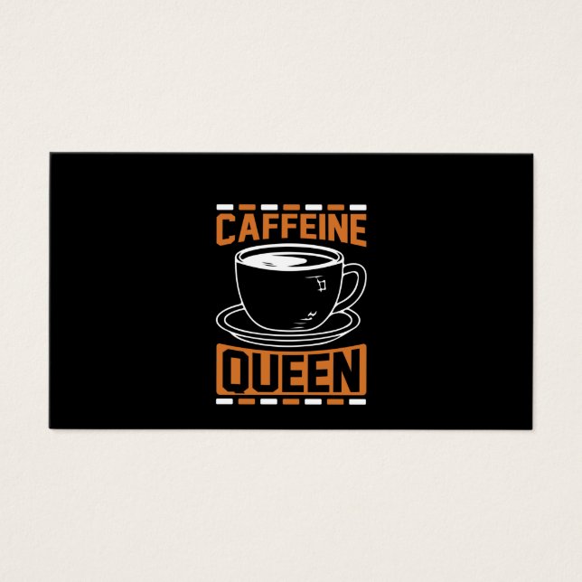 Cartes De Visite Café Art Caféine Queen (Devant)
