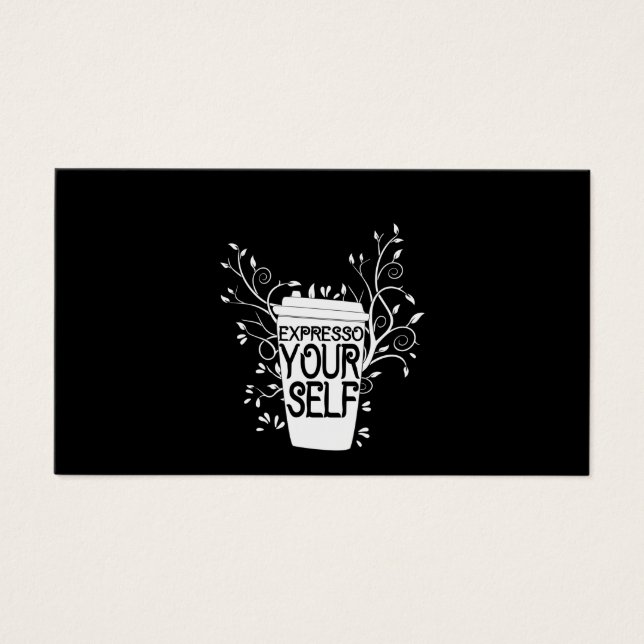 Cartes De Visite Café Art Expresso Vous-Même (Devant)