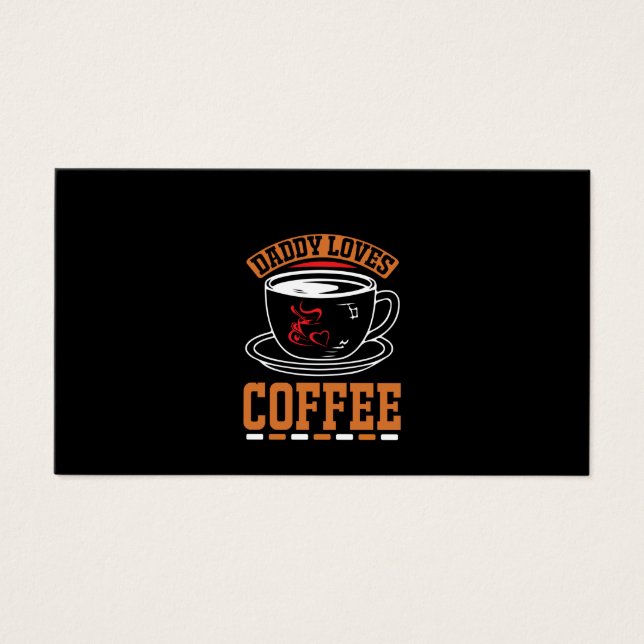 Cartes De Visite Café Art Papa aime le café (Devant)