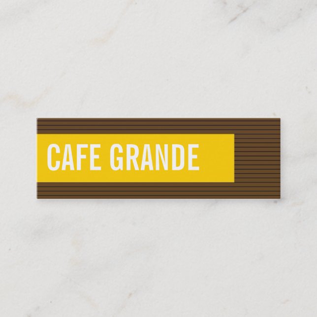 cartes de visite > café grand [chocolat : jaune] (Devant)