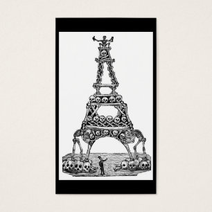 Cartes De Visite Calavera de Tour Eiffel C. 1800's en retard