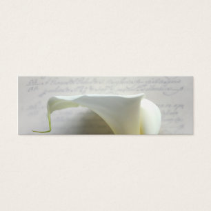 Cartes De Visite calla lily sur l'ancien signet manuscrit