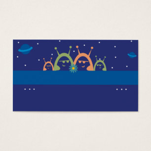 Cartes De Visite callin personnel de famille de planètes étrangè