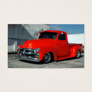 Cartes De Visite Camion pick-up customisé par rouge