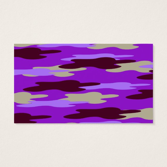 Cartes De Visite Camouflage Abstrait violet (Dos)